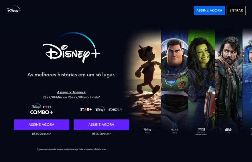 Imagem projeto Disney+ Desenvolvido por Emmanuel Oliveira 